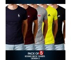 Pack of 5 Round Neck T-shirts Design 2